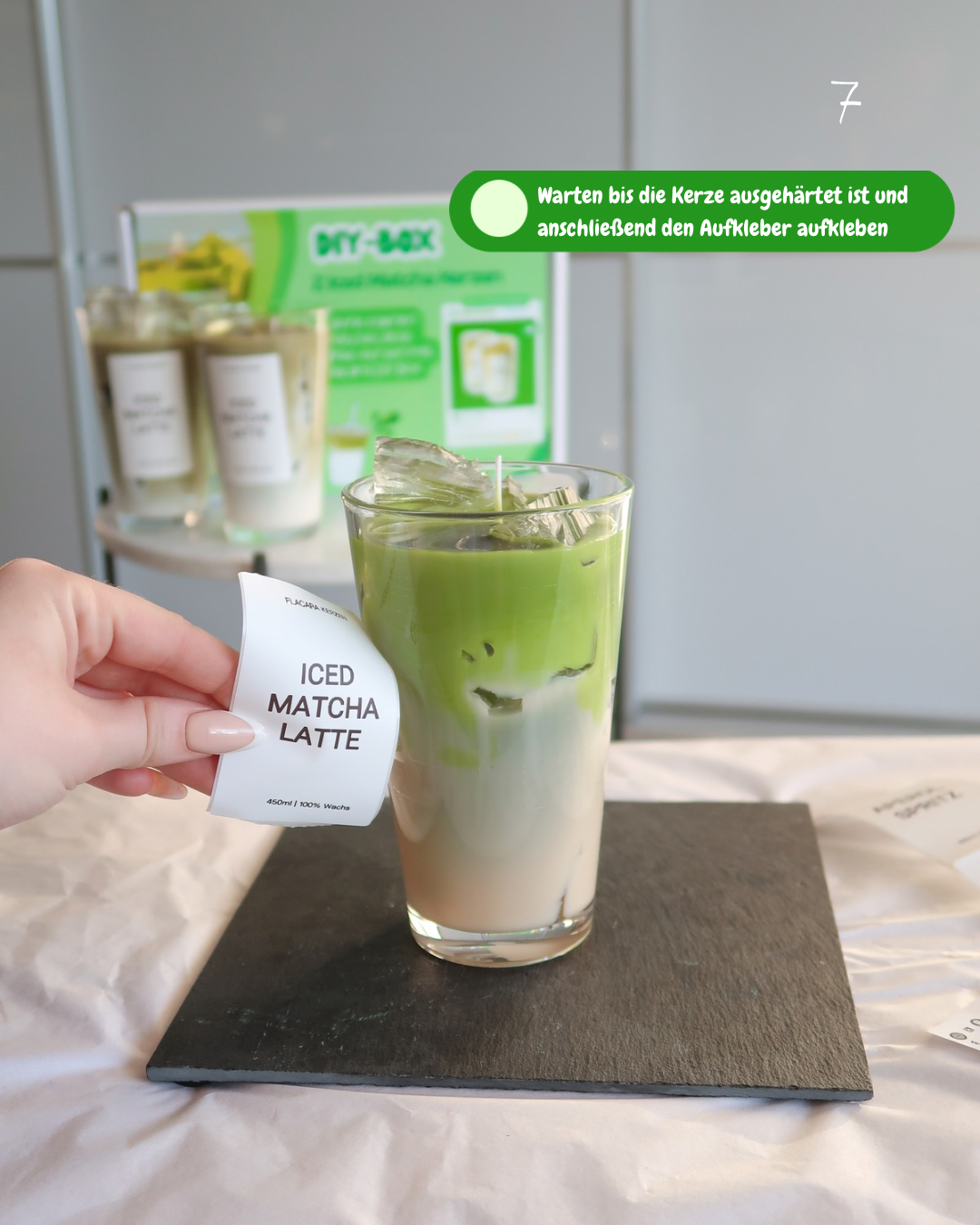 DIY box: 2 matcha latte candles