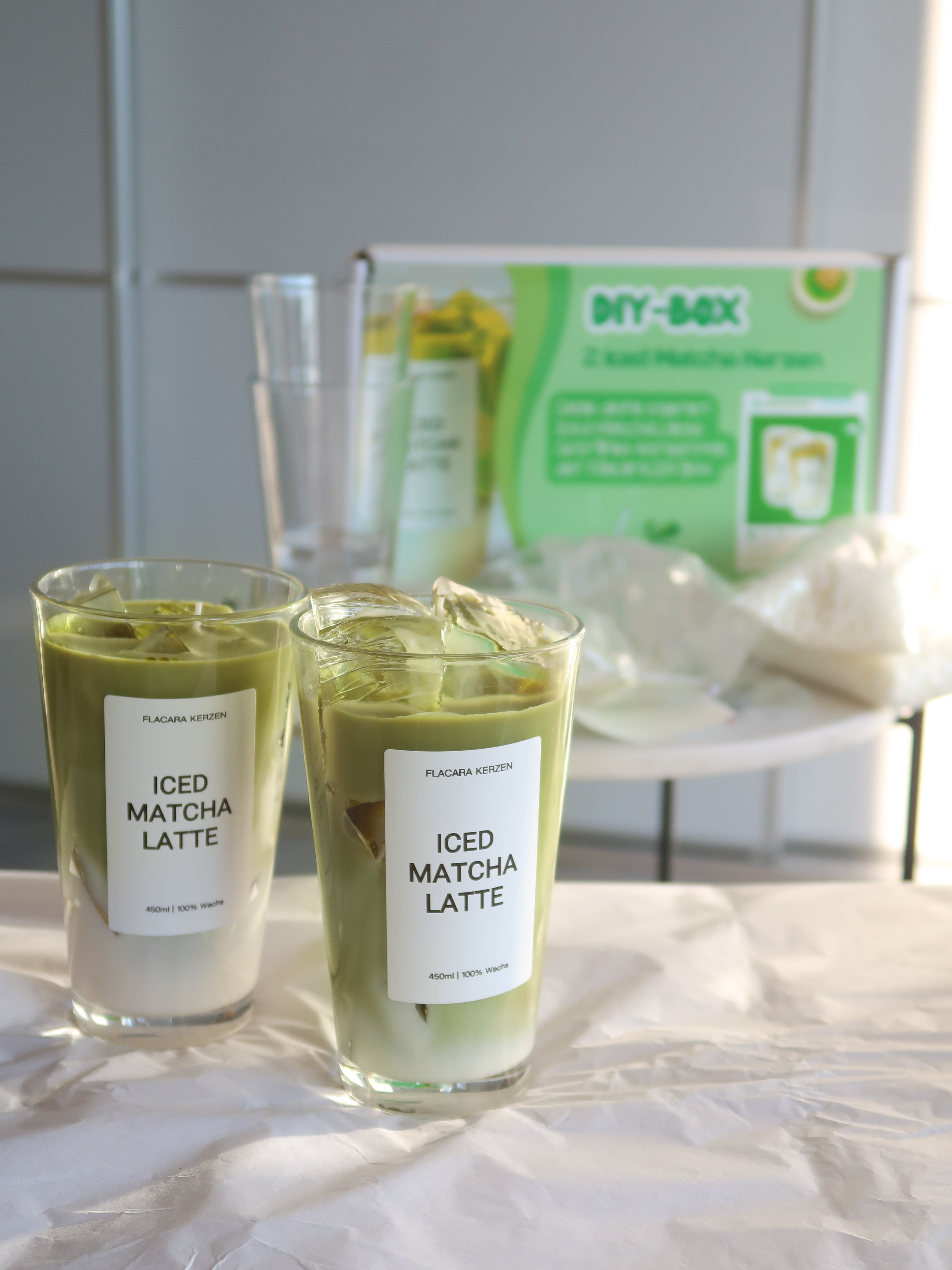 DIY-Boxen Spar-Set: 2 Aperol & 2 Matcha Duftkerzen