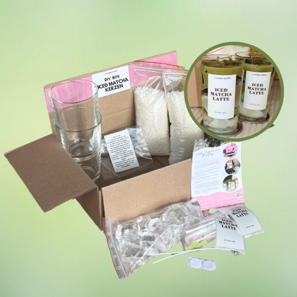 DIY-Box: 2 Matcha Latte Kerzen