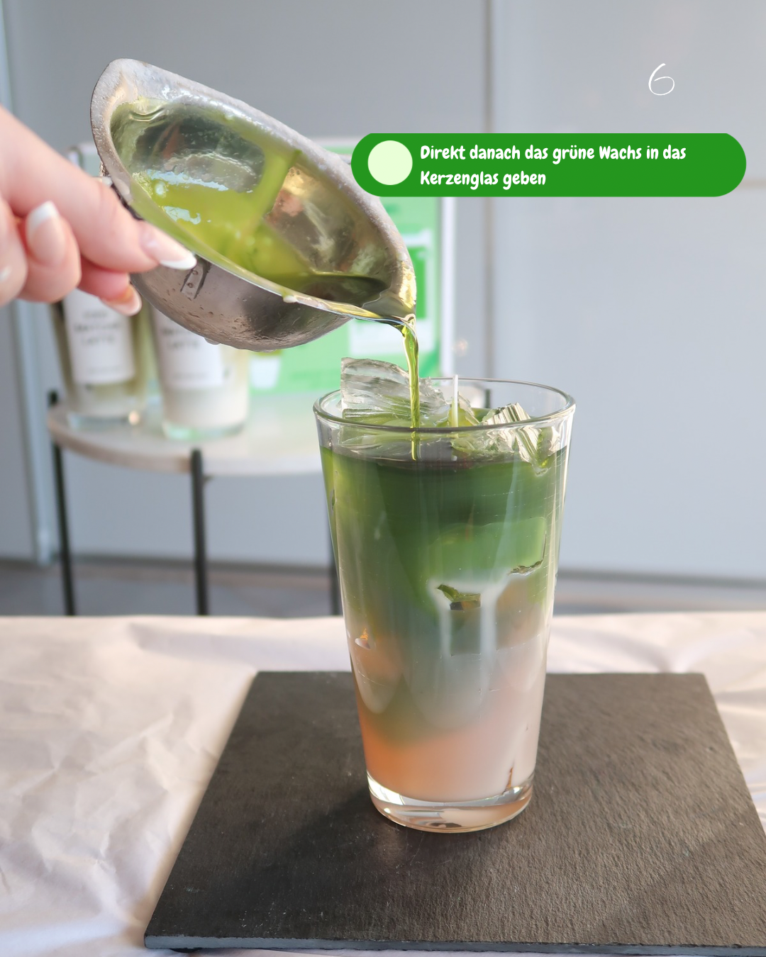 DIY box: 2 matcha latte candles