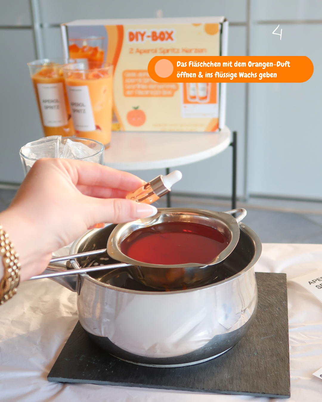 DIY Box: 2 Aperol Spritz Candles
