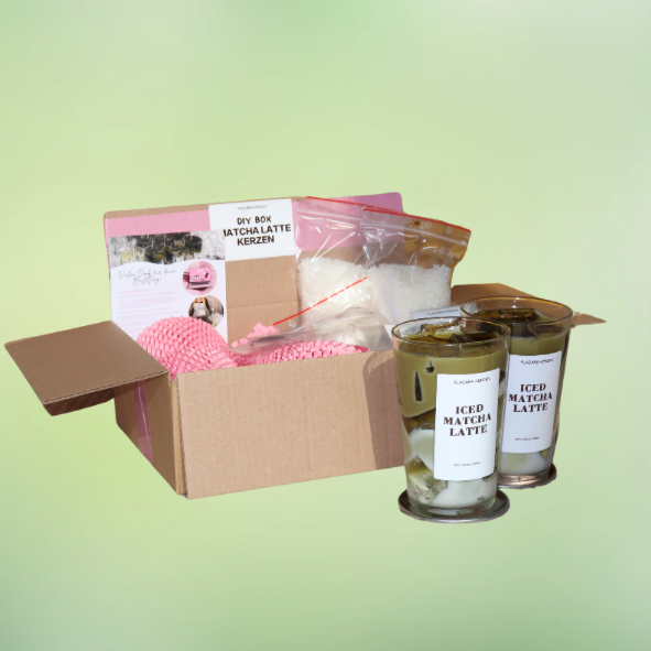DIY-Box: 2 Matcha Latte Kerzen