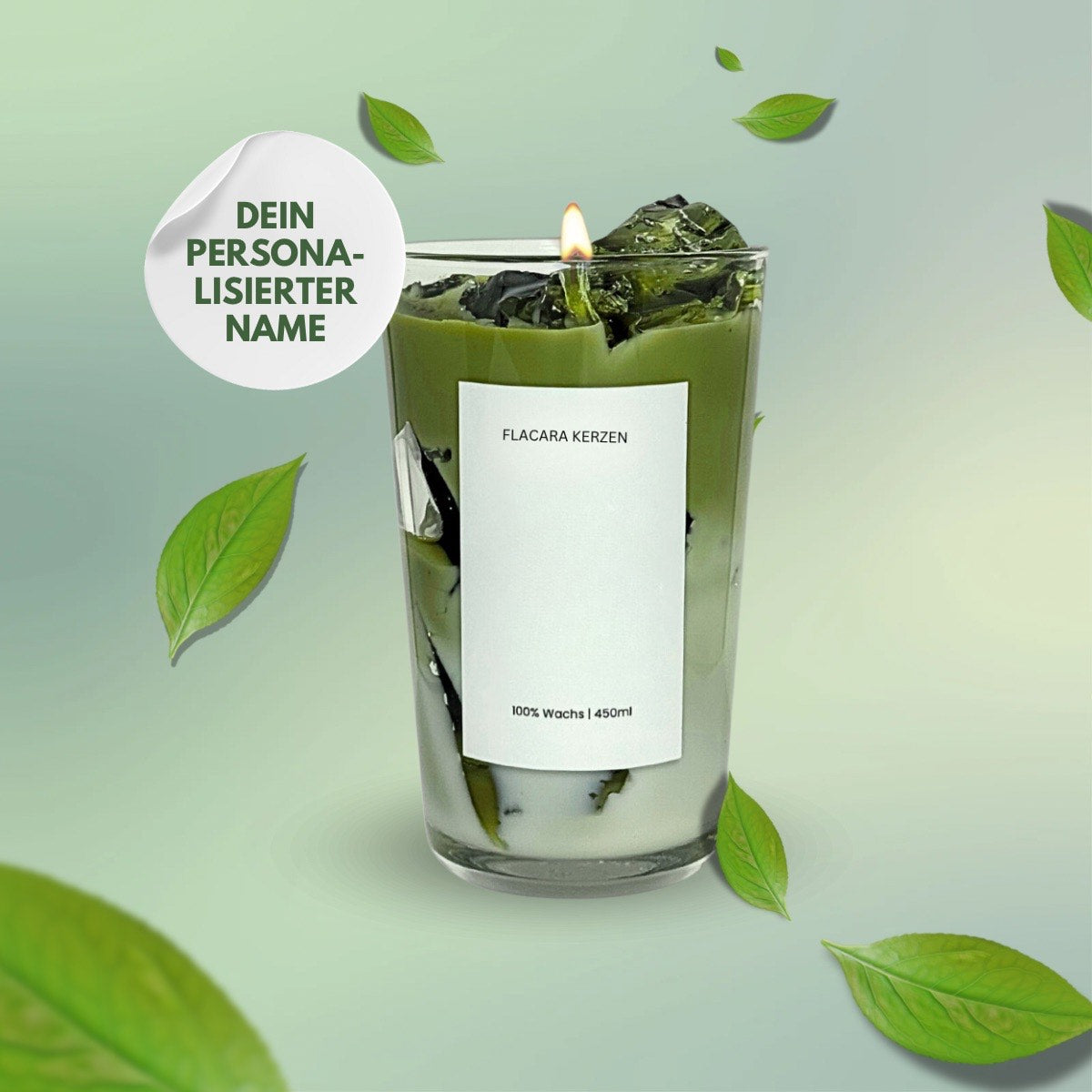 Personalisierte Iced Matcha Latte Kerze