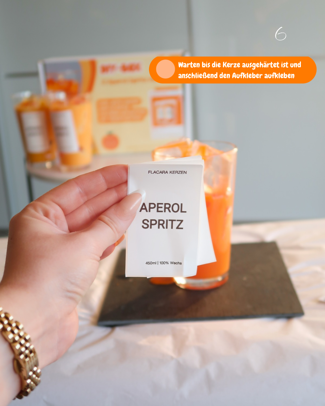 DIY Box: 2 Aperol Spritz Candles 