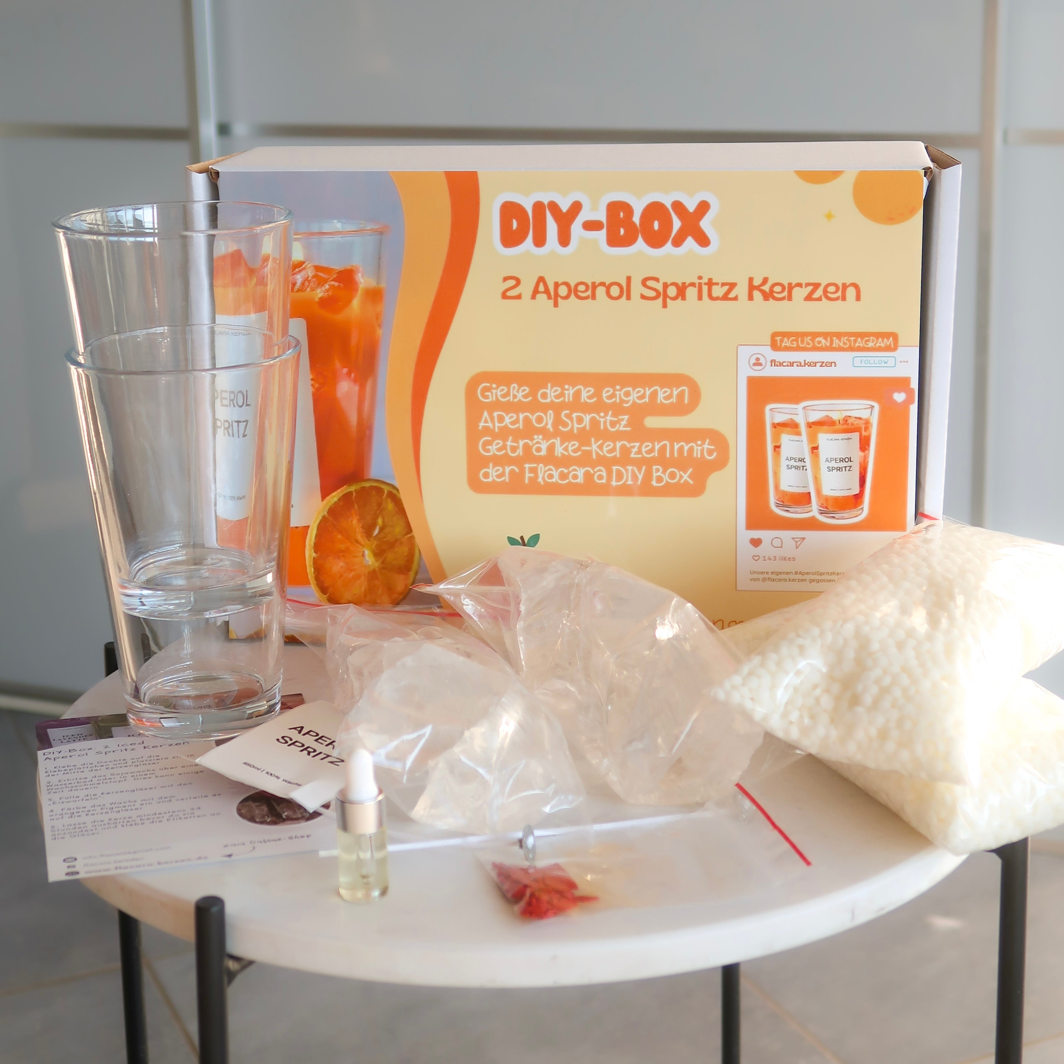DIY-Box: 2 Aperol Spritz Duftkerzen