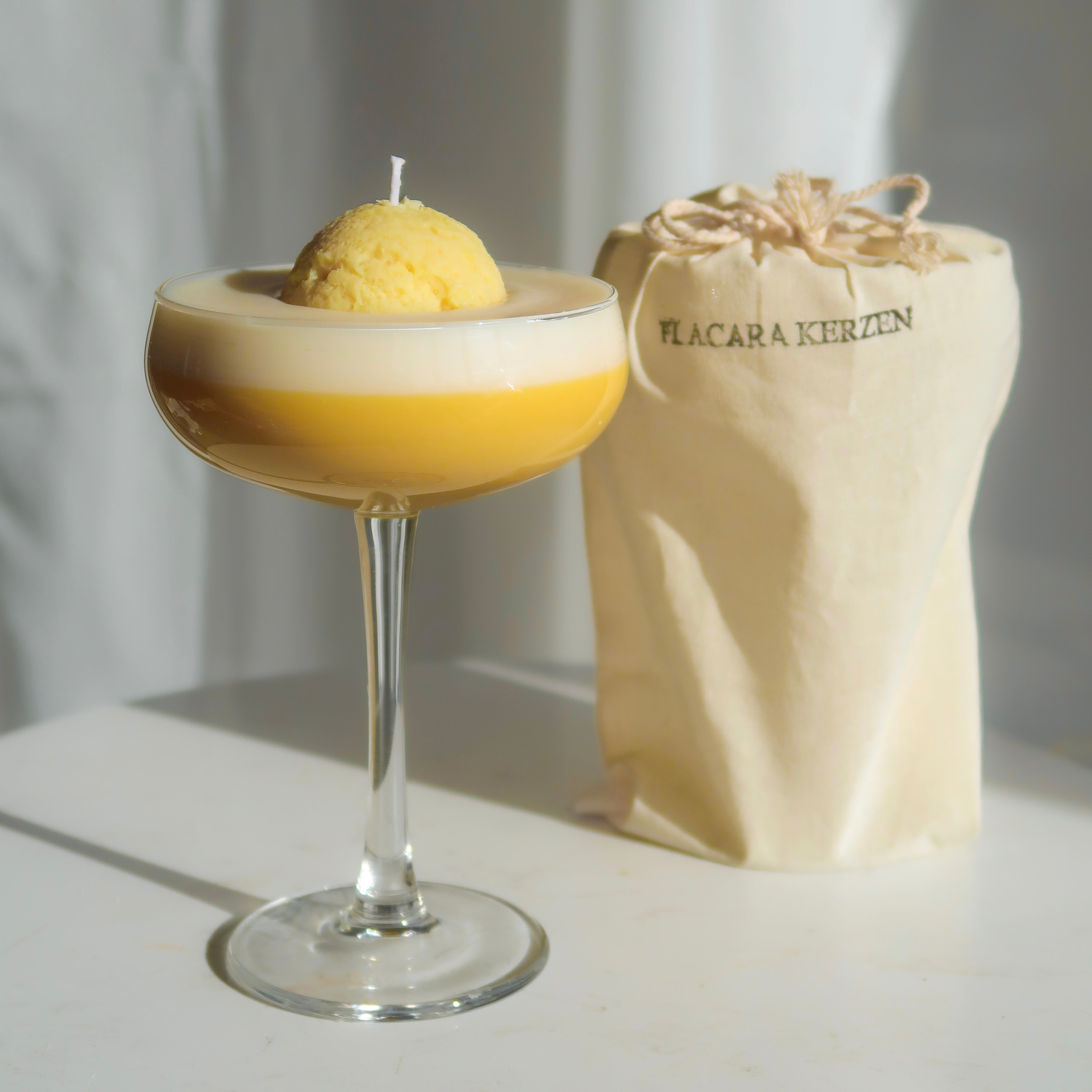 Lemon-Sorbet Cocktail Kerze