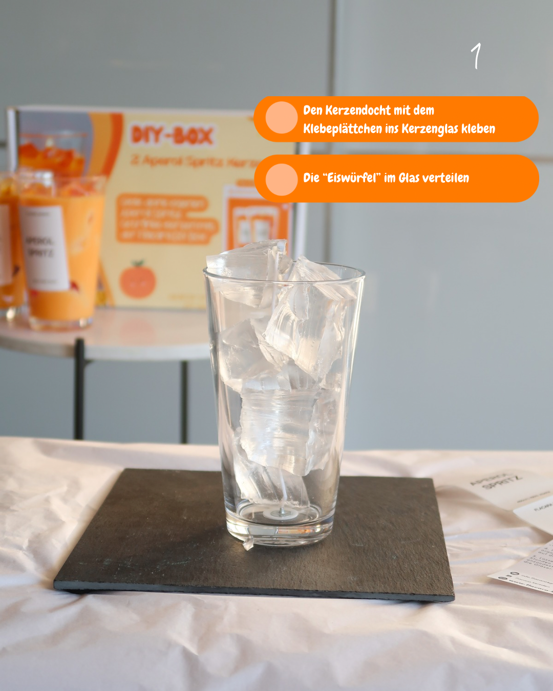 DIY-Box: 2 Aperol Spritz Duftkerzen